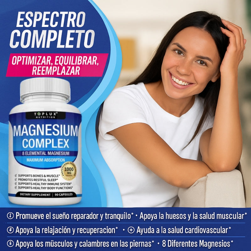 OFERTA 2X1 - Magnesio Complex™ 8 en 1 | Equilibrio Corporal Completo 1000mg