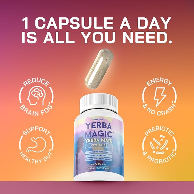 Yerba Mate Cápsulas || Energía Natural + Mente Clara + Salud Intestinal