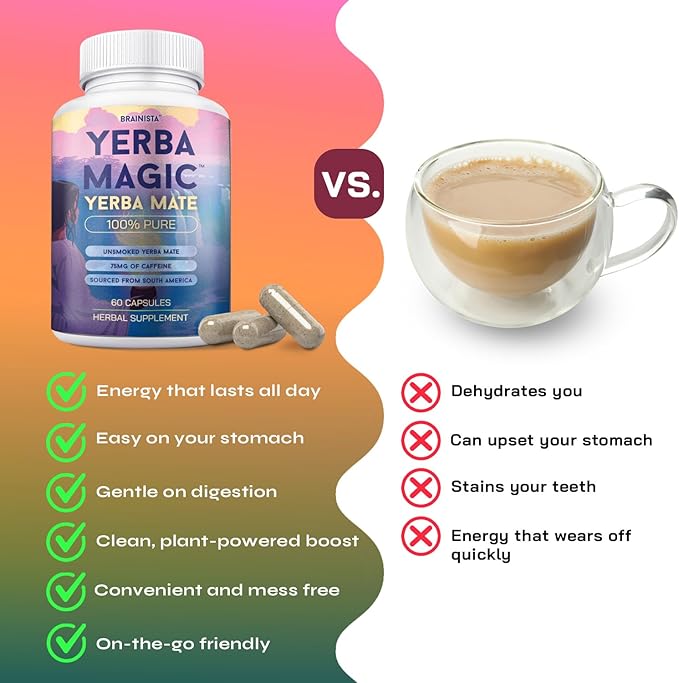 Yerba Mate Cápsulas || Energía Natural + Mente Clara + Salud Intestinal