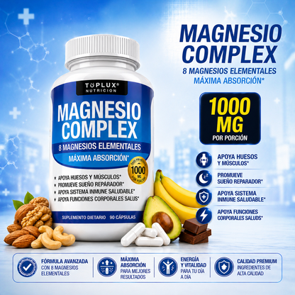 🔥 EL MÁS VENDIDO - Magnesio Complex™ 8 en 1 | Energía, Descanso y Bienestar