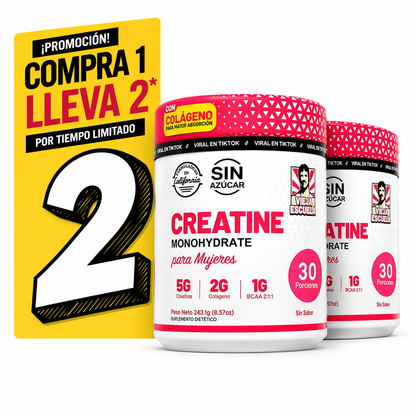 OFERTA 2X1 - Creatina + Colágeno + BCAA | Más Fuerza y Definición Femenina