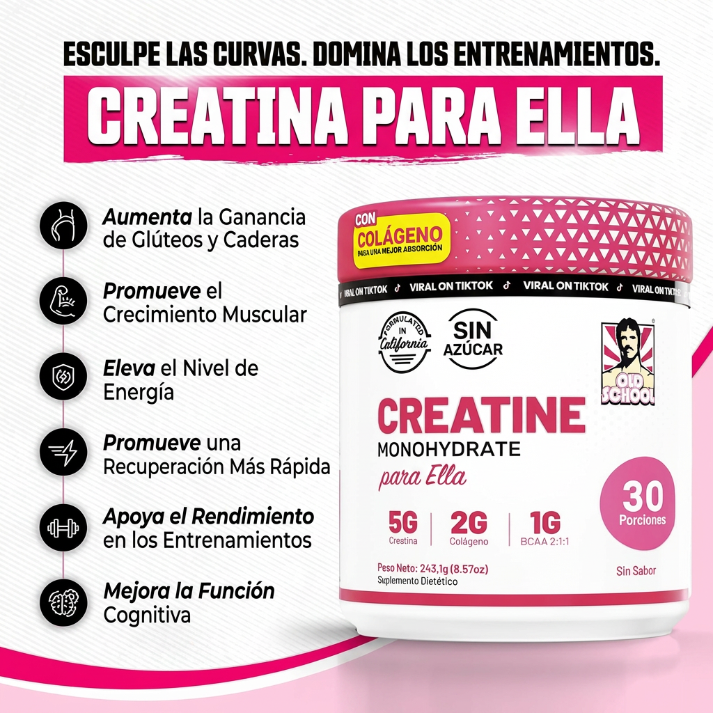 Creatina + Colágeno + BCAA | Fuerza y Definición Femenina