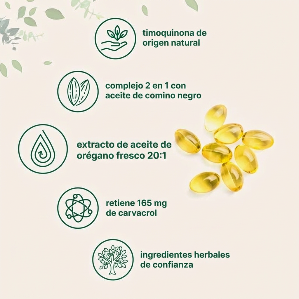 Aceite de Orégano + Semilla Negra | Defensas y Equilibrio Intestinal