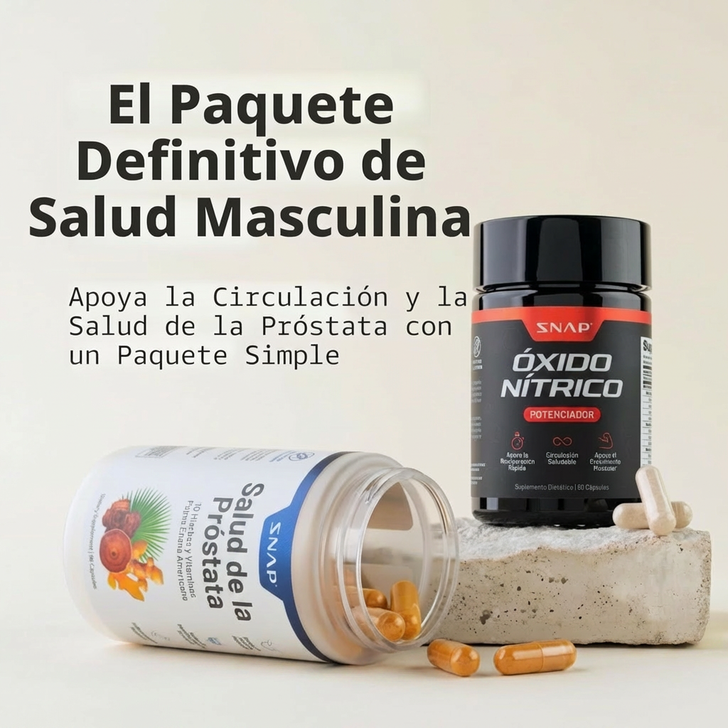 PROMOCIÓN 2x1 – Salud Masculina Completa | Próstata + Óxido Nítrico + Más Rendimiento