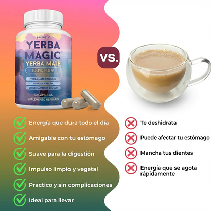 Yerba Mate Cápsulas | Energía Natural + Mente Clara + Salud Intestinal