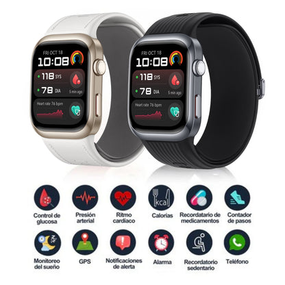 SmartWatch T500 – Monitor Médico 3 en 1 | Menú en español