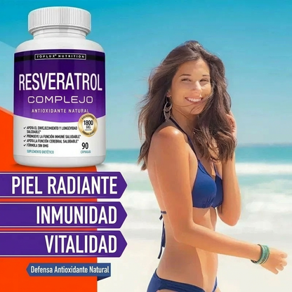 Suplemento de Resveratrol | 1800mg Antioxidante Natural