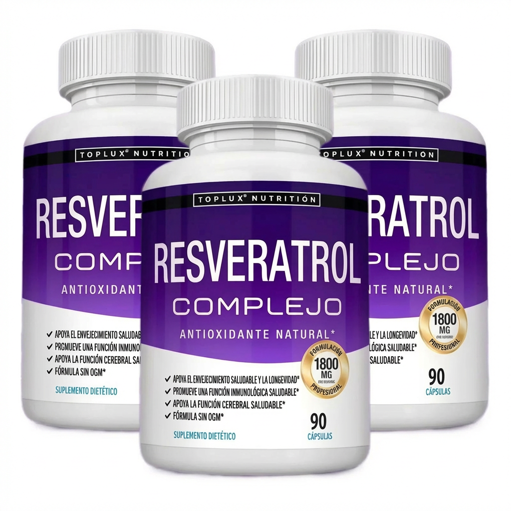 Suplemento de Resveratrol | 1800mg Antioxidante Natural