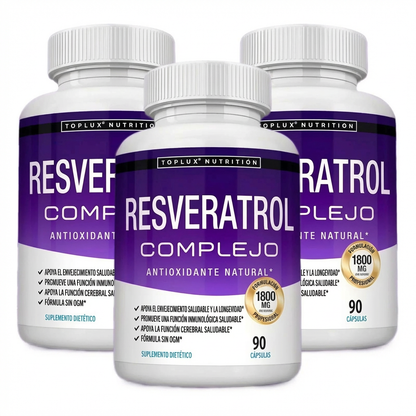 Suplemento de Resveratrol | 1800mg Antioxidante Natural