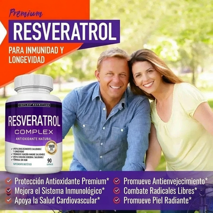 Suplemento de Resveratrol | 1800mg Antioxidante Natural