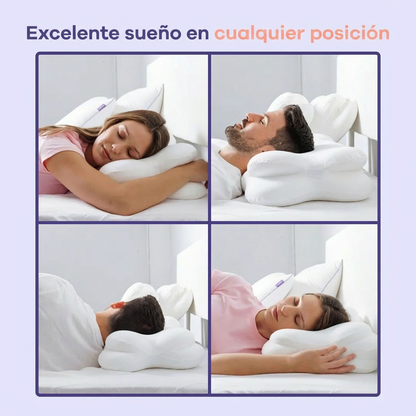 COMPRE 1 LLEVA 4 – Almohada Cervical Ergonómica con Memory Foam y Funda Refrescante | Máximo Confort para Dormir Mejor