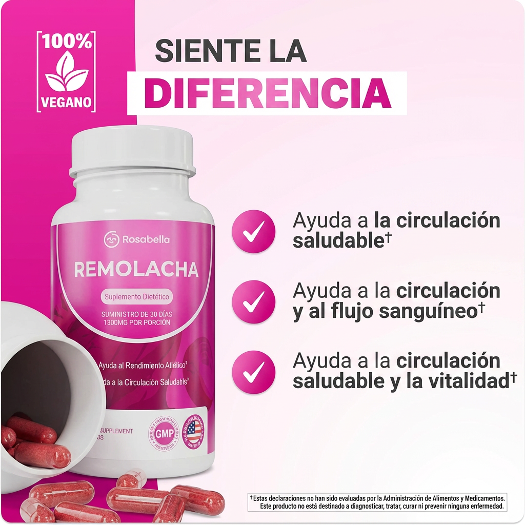 Remolacha 1300mg - Energía, Circulación y Resistencia Natural