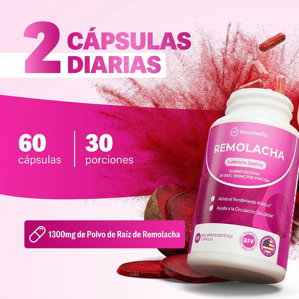 Remolacha 1300mg - Energía, Circulación y Resistencia Natural