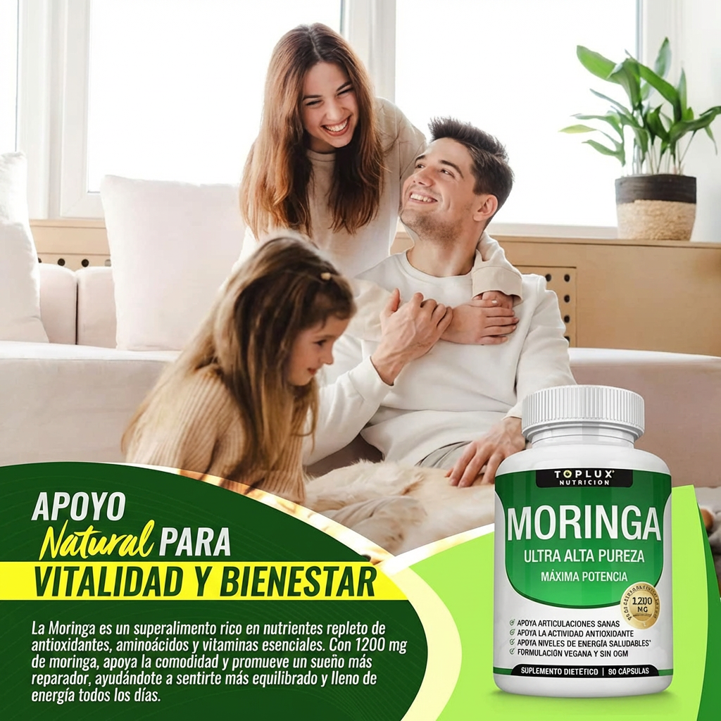 Moringa 1200mg | Energía Natural y Apoyo Inmunológico