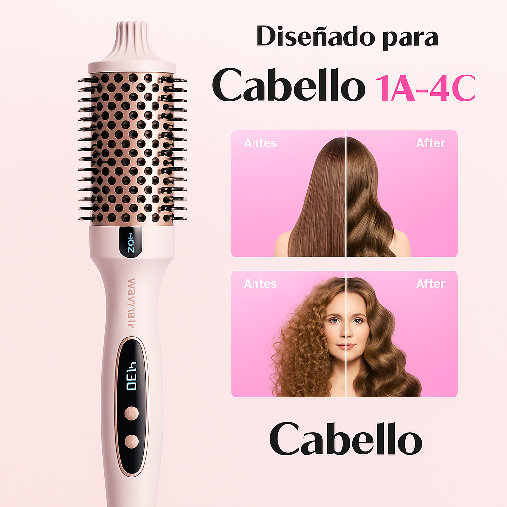Wavytalk - Cepillo Térmico para Alisar y Ondular el Cabello.