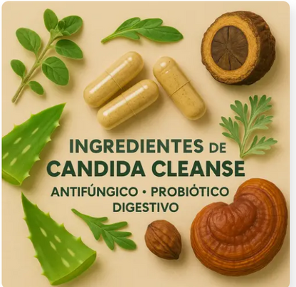 Candida Cleanse - Limpieza Intestinal y Colon + Probióticos Naturales